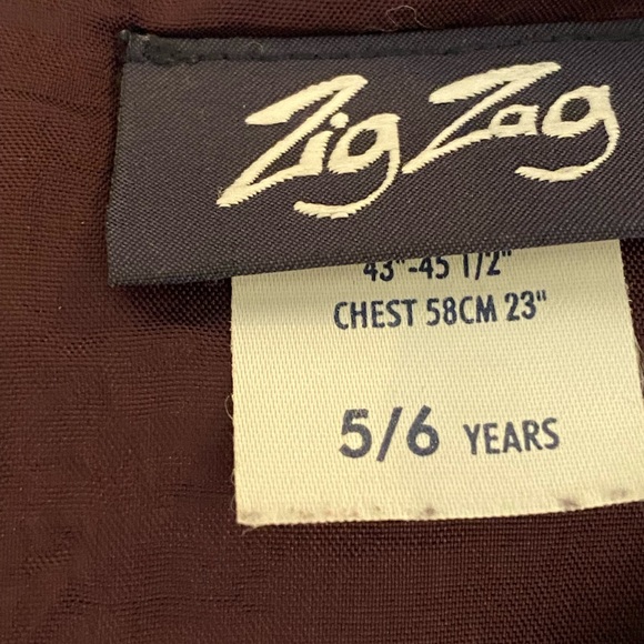 Vintage Zig Zag Velvet Dress Sz 5/6 - Picture 6 of 8